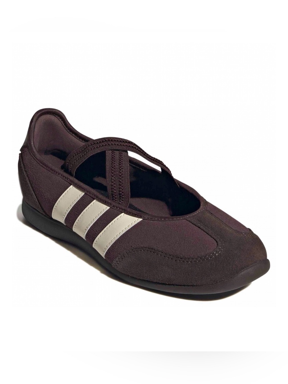adidas Brown and White barreada Mary Jane ballet Style Sneakers